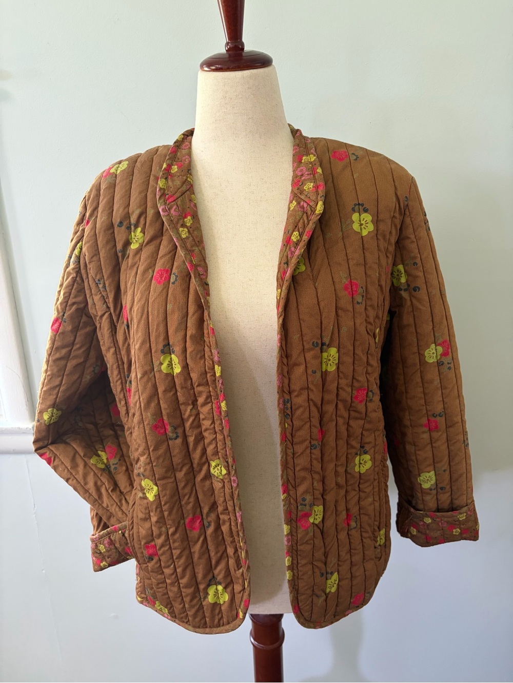Ruby Rd. Cotton Floral Quilted Jacket XL 18